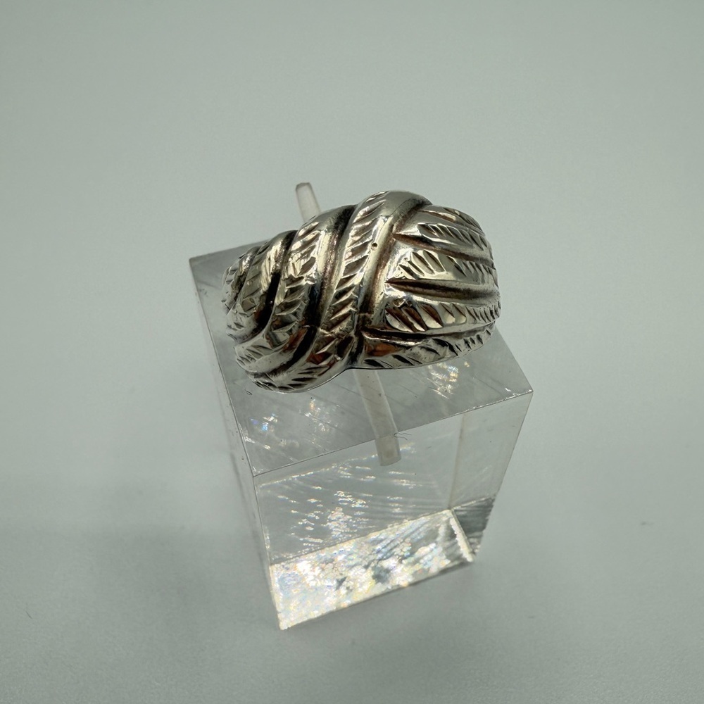 Silver Textured Ring Size 7.5 - Picture 4 of 14